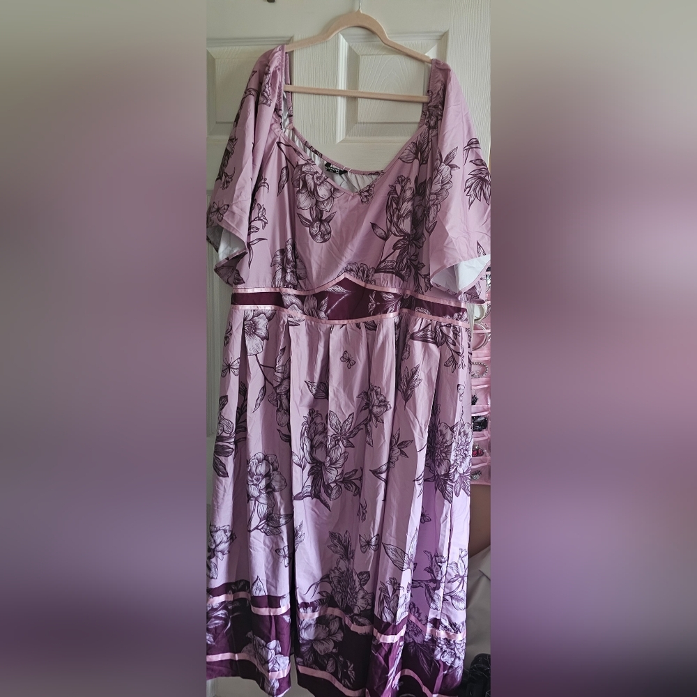 BloomChic Mauve Tiered Dress